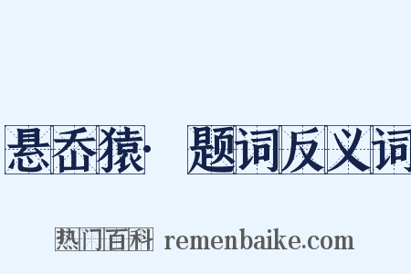 悬岙猿·题词反义词是什么意思的图片
